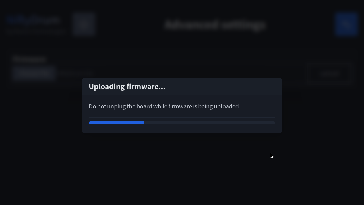 Firmware Update (Dark Mode)
